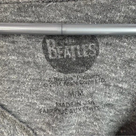 The Beatles long sleeve open back band tee grey Heather Gray Graphic Tee - Picture 9 of 13